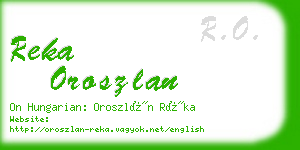 reka oroszlan business card